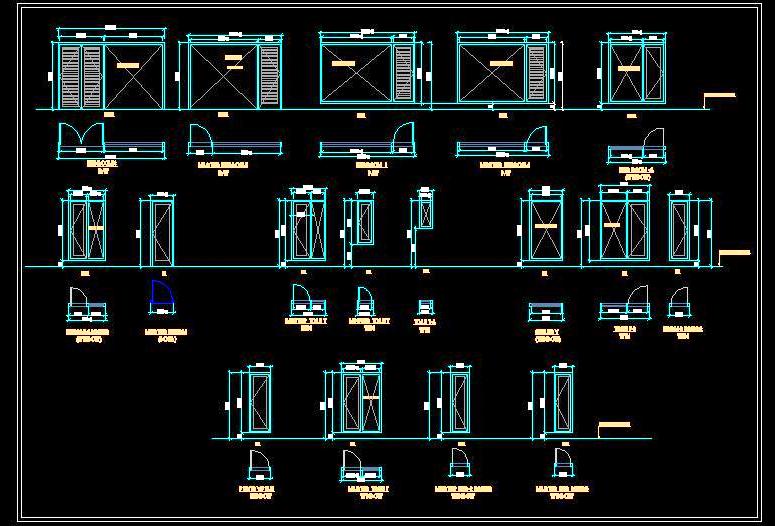 Wood Door & Window Opening Schedule in Free AutoCAD DWG